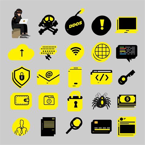 Cyber Hacker Icons 2179083 Vector Art At Vecteezy