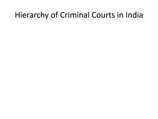 Hierarchy Of Criminal Courts In India PPT