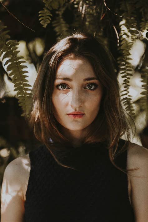 Woman Standing Near Fern Plant Hd Phone Wallpaper Peakpx