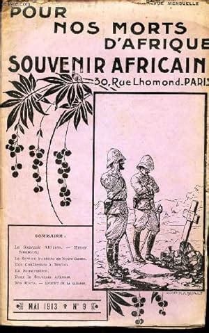 POUR NOS MORTS D AFRIQUE SOUVENIR AFRICAIN N9 MAI 1913 Von