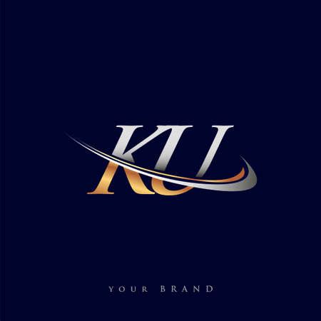 Vector Of Ku Initial Logo Company Name Id Royalty Free