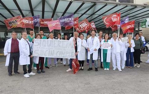 Els Sindicats CCOO I UGT Tornen Hui A Les Portes De LHospital De La