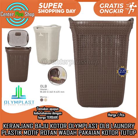 Jual Keranjang Pakaian Plastik Olymplast Olb Laundry Basket Wadah Baju