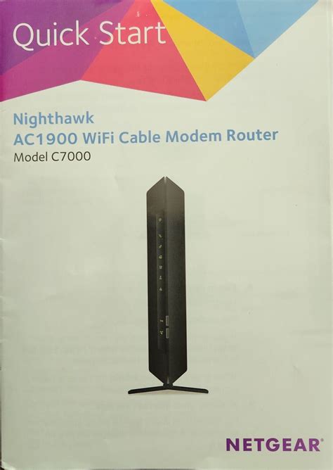 Netgear Nighthawk Ac1900 Wi Fi Cable Modem Router C7000 Ebay