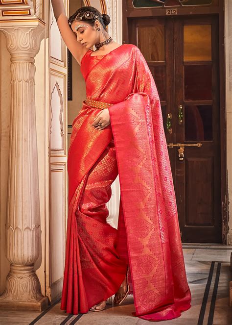 Rani Pink Kanjivaram Silk Saree Urban Womania