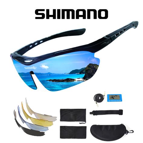 Shimano 5 Lens Polarized Cycling Sunglasses Set Outdoor Sports Bicycle