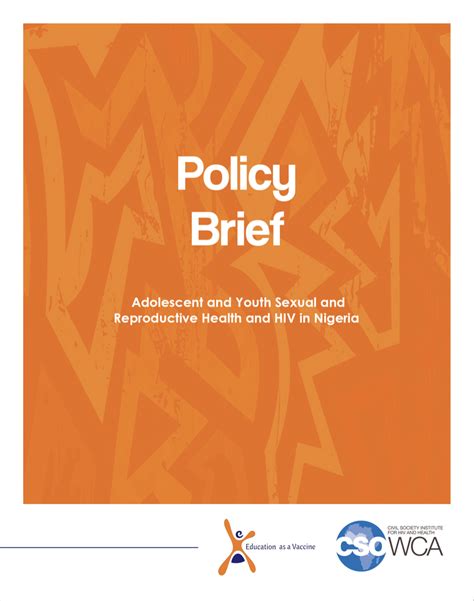 Policy Brief Adolescent And Youth Sexual And Reproductive Health And