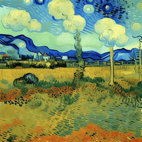 van goghs landschap  het impressionisme olieverfschilderij