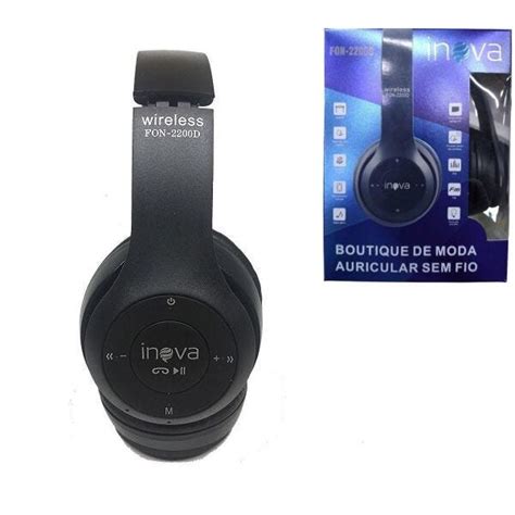 Fone Bluetooth Concha - Fone de Ouvido Bluetooth sem Fio Tipo Concha Inova Wireless ...