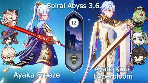 New Spiral Abyss C Ayaka Freeze X C Ayato Hyperbloom Floor