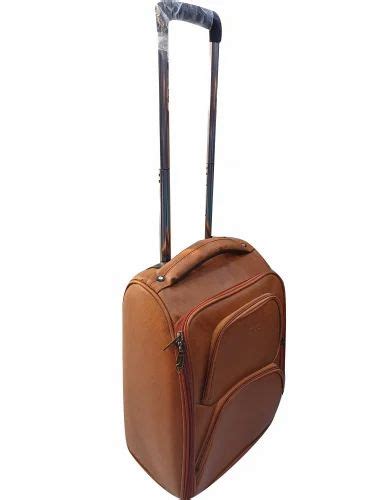 Unisex Brown Leather Luggage Trolley Bag At Rs Piece In Vadodara