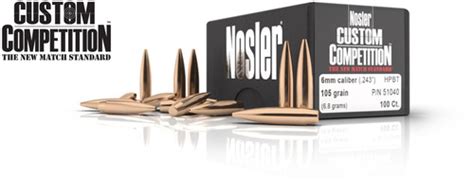 A Square Nosler Bullets Brass Ammunition Rifles