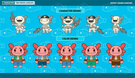 The Pirate Axolotlcharacter Desing Behance