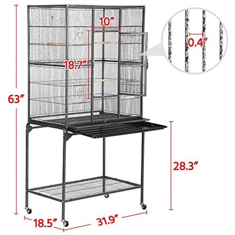 Yaheetech Wrought Iron Rolling Large Bird Cage