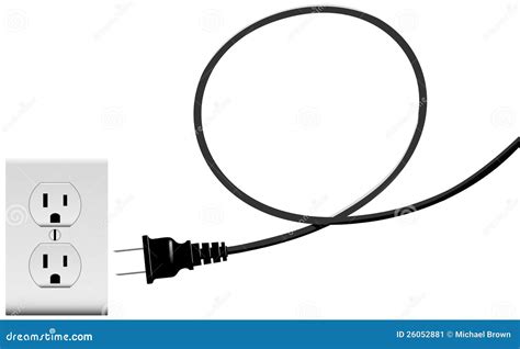 Plug In Electric Energy Outlet Cord Loop Stock Vector Illustration Of