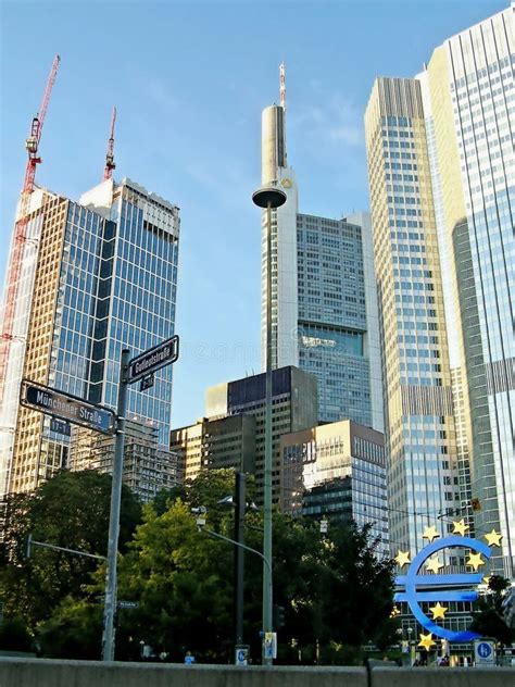 financial center frankfurt downtown germany editorial image image