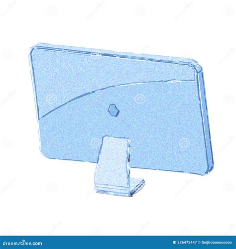 Desktop Pc Back Angle Stock Illustration Illustration Of Graphic
