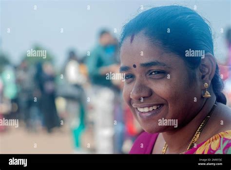 Beautiful Smiling Indian Woman Stock Photo Alamy