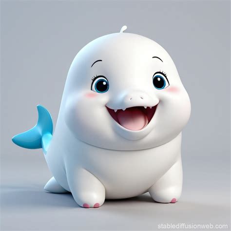 Happy Beluga Whale Stable Diffusion Online