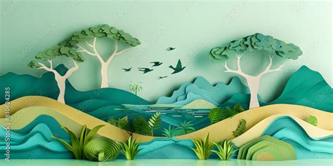 Stock Illustrationen Ecology And World Water Day Saving Water And