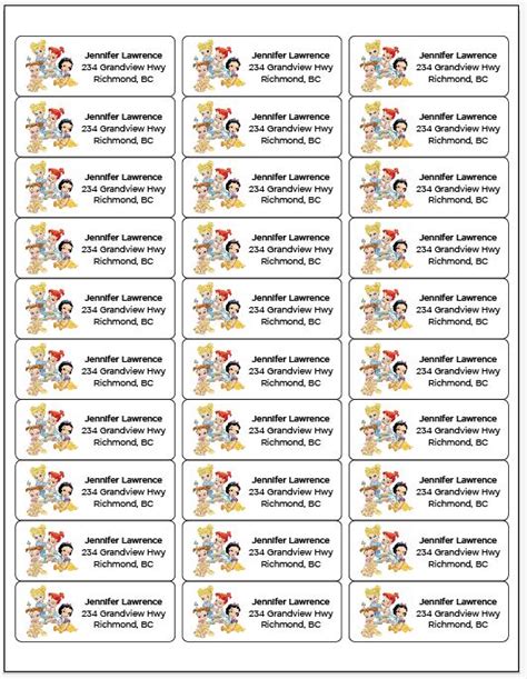Printable Return Labels