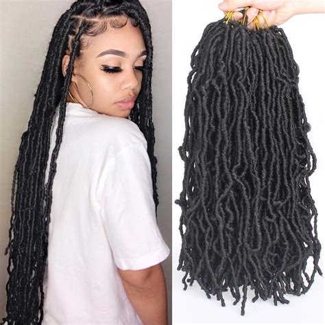 Niseyo New Faux Locs Inch Crochet Hair Packs Long Pre Looped Soft