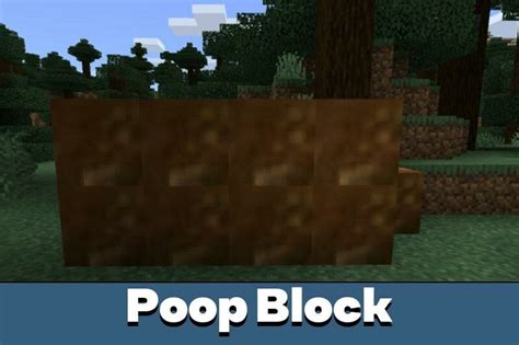 Download Poop Minecraft PE mod: unusual features