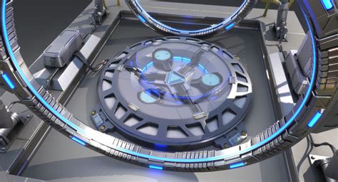 Sci Fi Teleport Device Time Machine 3d Model 79 Fbx Obj Max Free3d