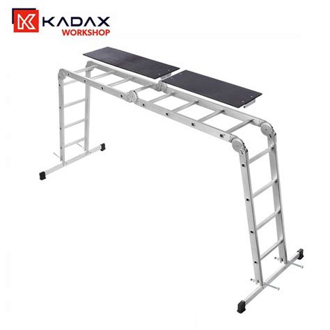 KADAX DRABINA ALUMINIOWA SKŁADANA PRZEGUBOWA 4x4 PODEST 150kg