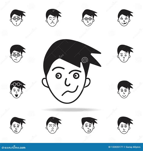 Indifference On The Face Icon Detailed Set Of Facial Emotions Icons