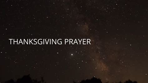 Thanksgiving Prayer To God Youtube