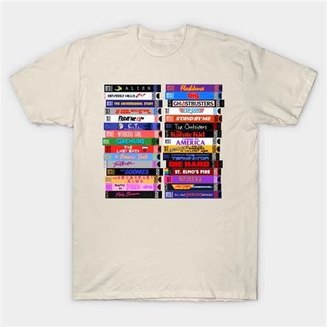 Retro 80s Movies VHS Stacks - 80s Movies - T-Shirt | TeePublic