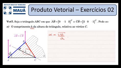 EFB106 Vetores e Geometria Analítica Produto Vetorial Exercício 02