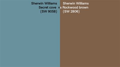 Sherwin Williams Secret Cove Vs Rockwood Brown Side By Side Comparison