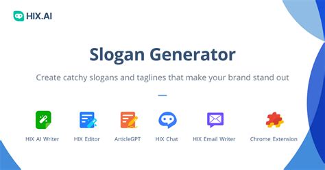 Slogan Generator Free Catchy Slogan And Tagline Maker Hix Writer