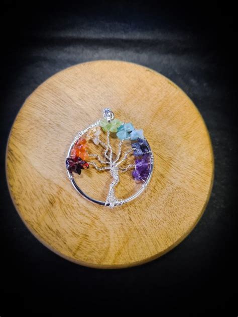 Pendentif Arbre De Vie Chakra Au Del Des Mondes