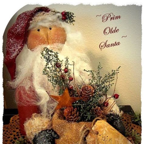 Primitive Santa Pattern Etsy