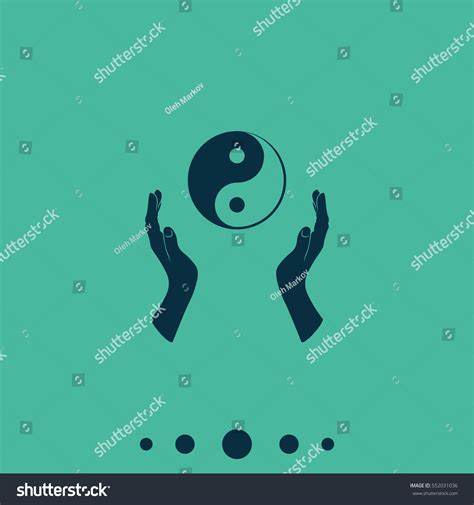 Two Opened Hands Holding Yin Yang Stock Vector Royalty Free