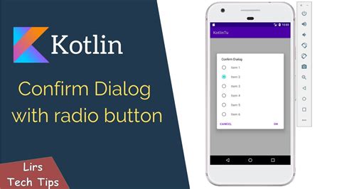 Android Studio Kotlin Create Confirm Dialog With Radio Button Youtube