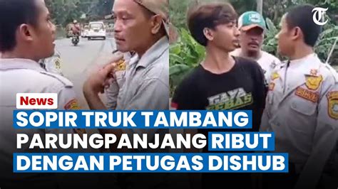 Ogah Diatur Sopir Truk Tambang Parungpanjang Ribut Dengan Dishub