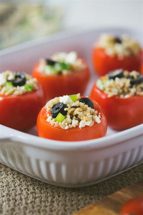 Greek Stuffed Tomatoes • Brittany Stager