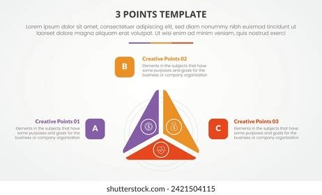 points stage template infographic concept stock vector royalty