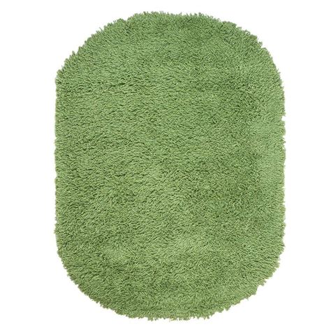 Home Decorators Collection Ultimate Shag Lime Green 5 Ft X 7 Ft Oval