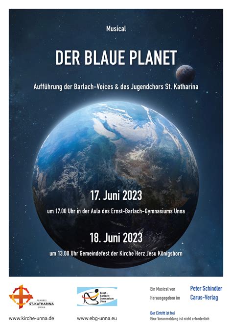 Der Blaue Planet Musical Mit Dem Jugendchor St Katharina Und Den