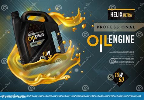 Synthetic Motor Oil Realistic Vector Promo Banner