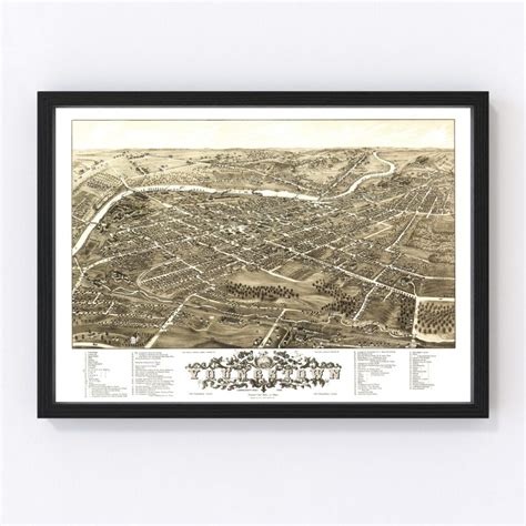 Vintage Map of Youngstown, Ohio 1882 by Ted's Vintage Art