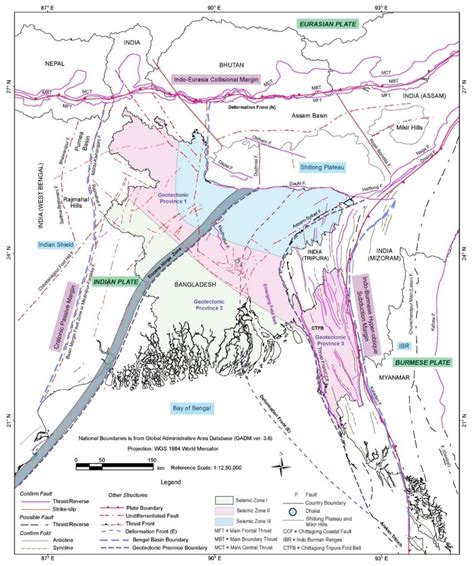 Simplified Tectonic Map Of The Bengal Basin Bangladesh And Its