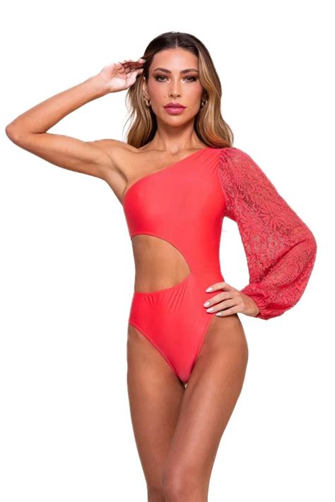 Maiô Iara Coral MOS Brazilian Beachwear