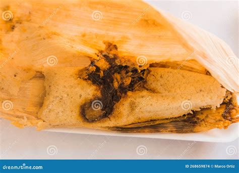 Tamales Typical Mexican Food Of Different Flavors Wrapped In Corn