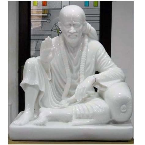 Pashan Kala White Artistic Sai Baba Marble Statue For Worship At Rs